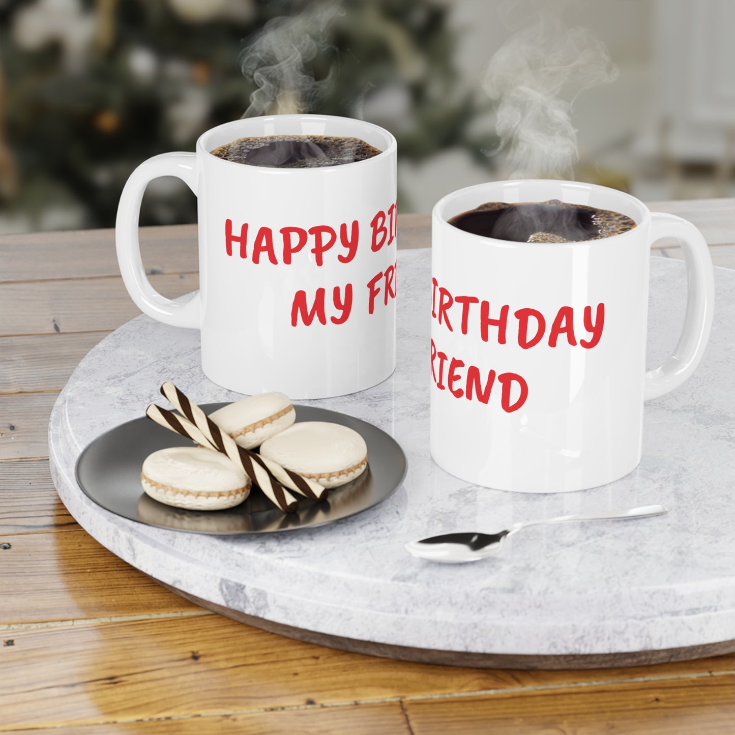 Happy Birthday Ceramic Mug - Perfect Gift for Friends, Best Friend Mug, Unique Birthday Present, Fun Coffee Cup, Celebration Drinkware