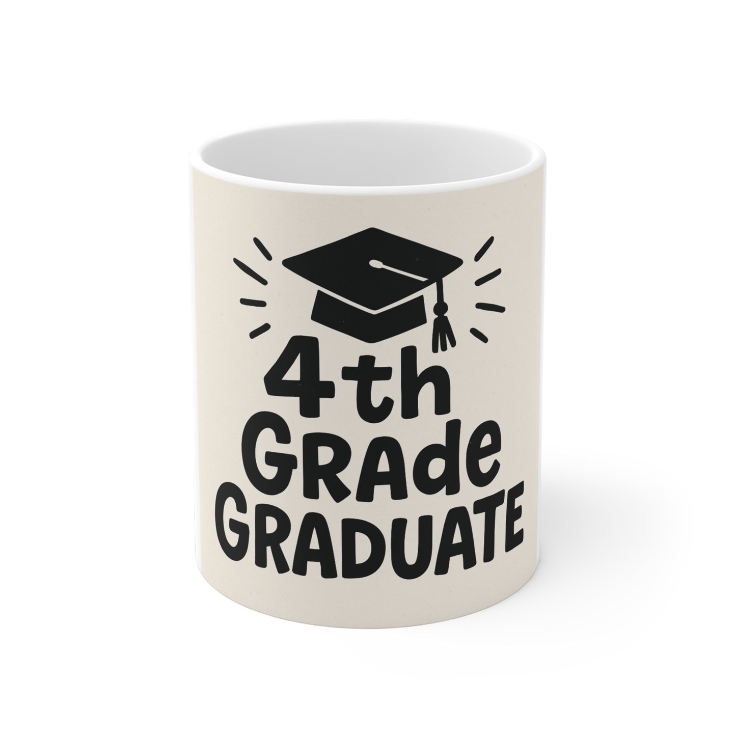 Graduation Celebration Ceramic Mugs | 4th Grade Graduate Gift | Personalized Mug | School Achievement Coffee Cup